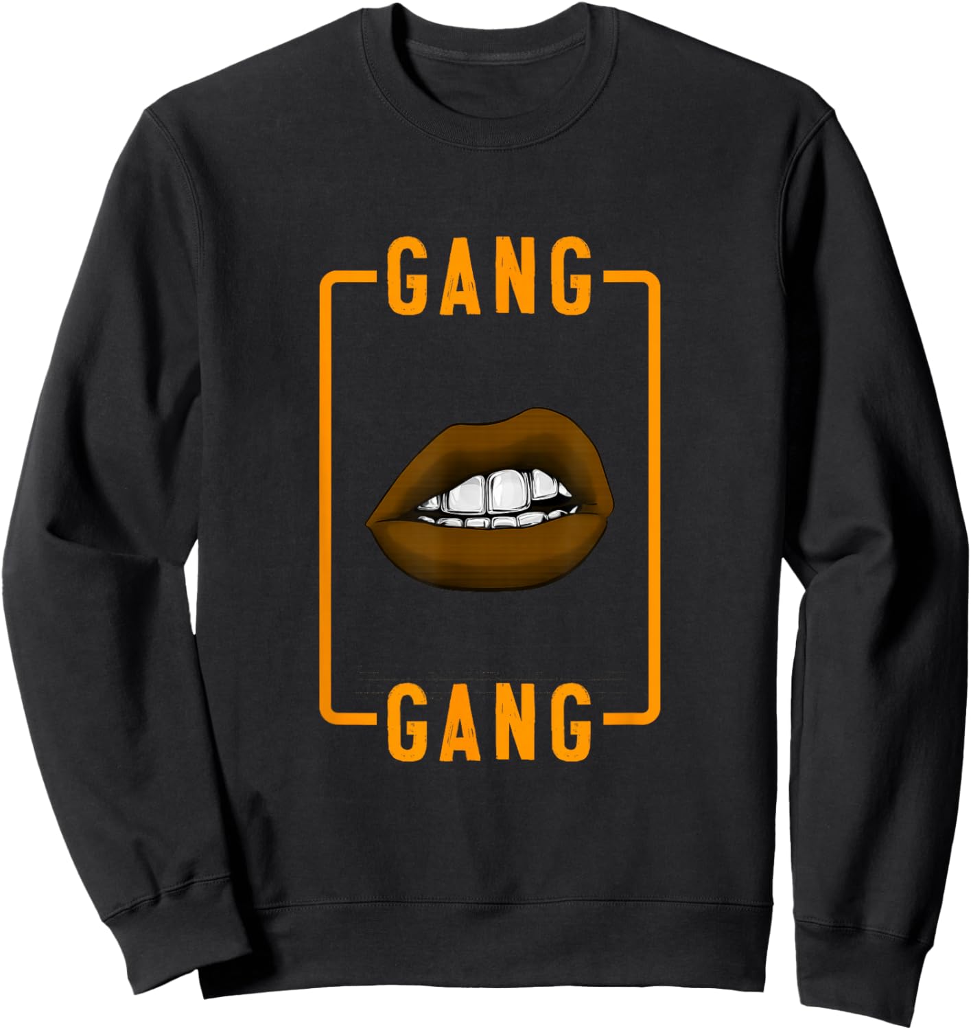 Orange Color Gang-x2 Orange Graphic Sweatshirt - Sweatshirt | Black