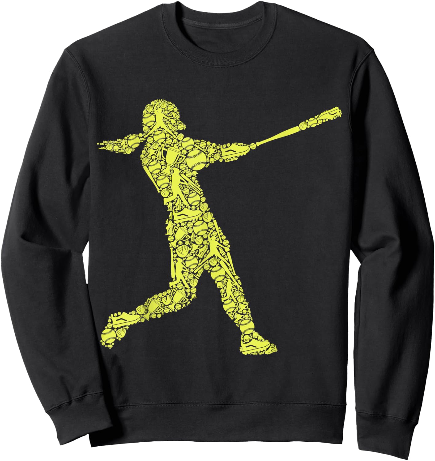 Softball Girl Women Kids Girls Sweatshirt - Sweatshirt | Black