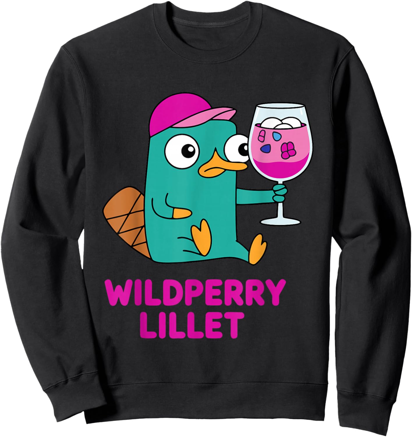 Lustiges Schnabeltier Wildpeery Lillet - Cocktail Party Sweatshirt - Sweatshirt | Black