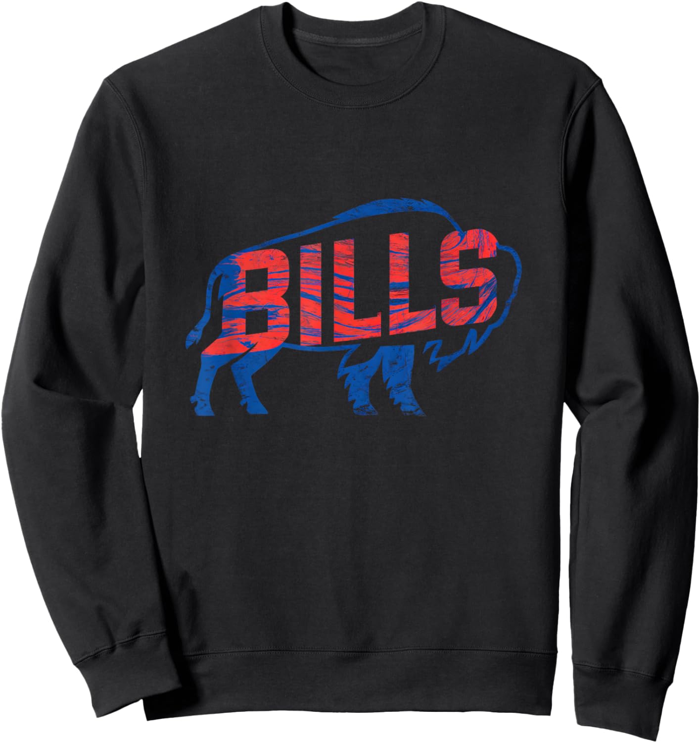 Retro Buffalo Name Personalized Women Kid Sweatshirt - Sweatshirt | Black