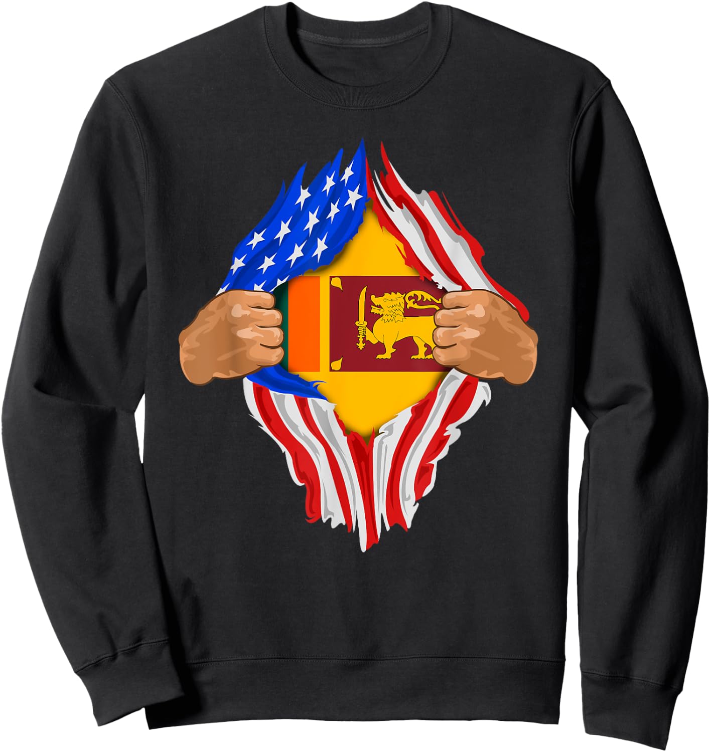 Sri Lankan Blood Inside Me | Sri Lanka Flag Gift Sweatshirt - Sweatshirt | Black