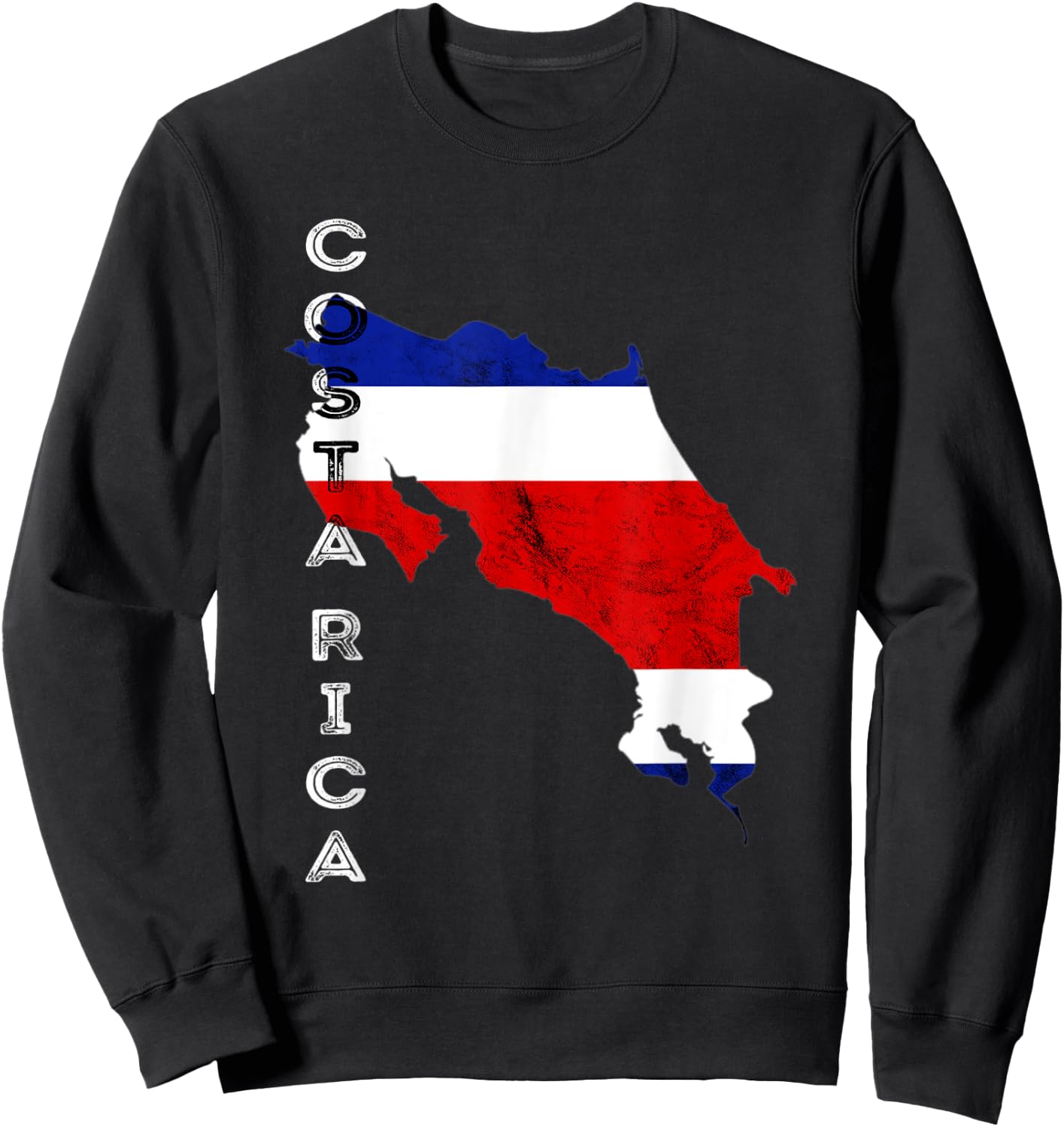 Costa Rican Map Costa Rican Flag Costa Rica Sweatshirt - Sweatshirt | Black