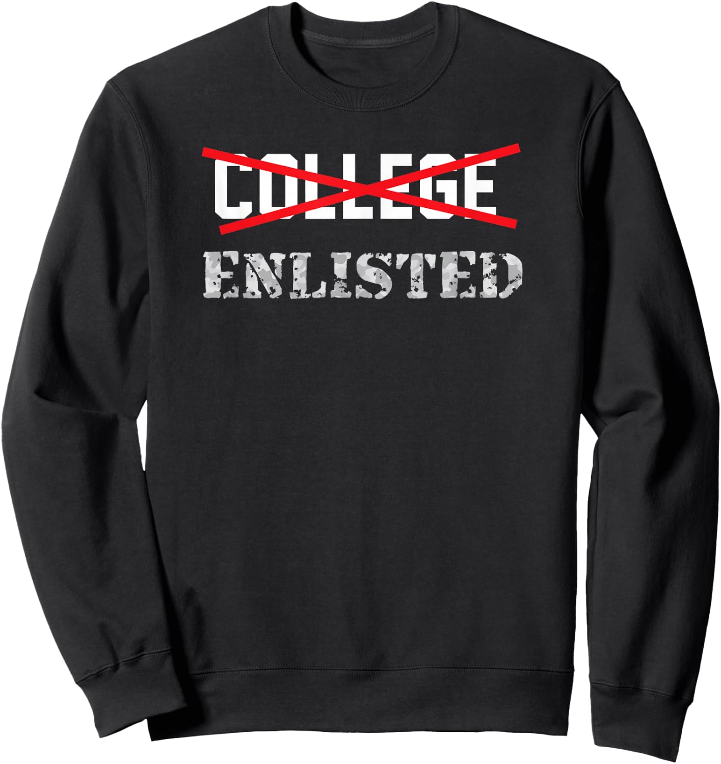 College X Enlisted Sweatshirt - Sweatshirt | Black
