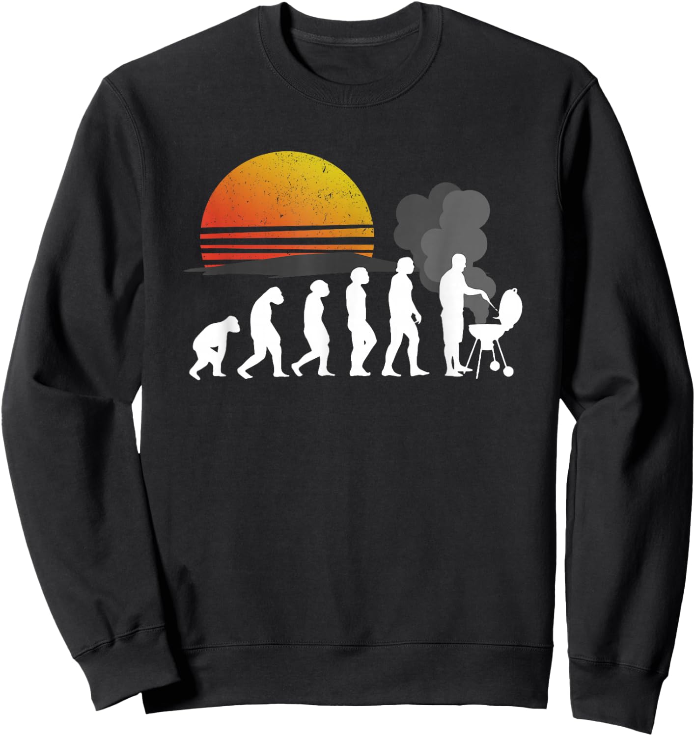 BBQ Evolution - Barbecue Grilling Funny Gift Shirt Sweatshirt - Sweatshirt | Black