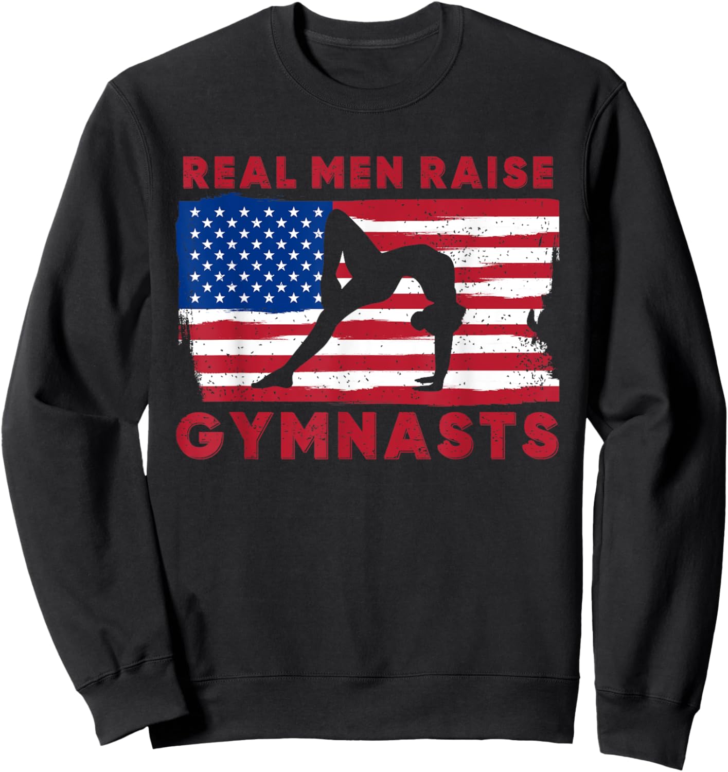 Gymnastics Fathers Day Gymnast Dad Sweatshirt - Sweatshirt | Black