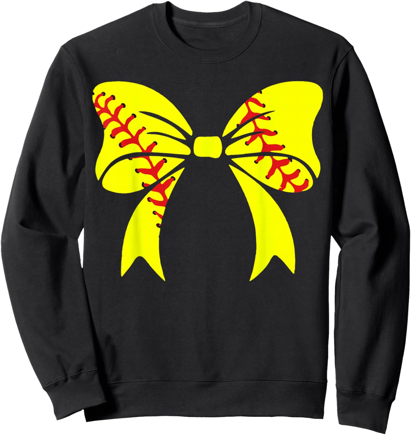 Softball Bow, Softball Player , mom, Girl Sweatshirt - Sweatshirt | Black