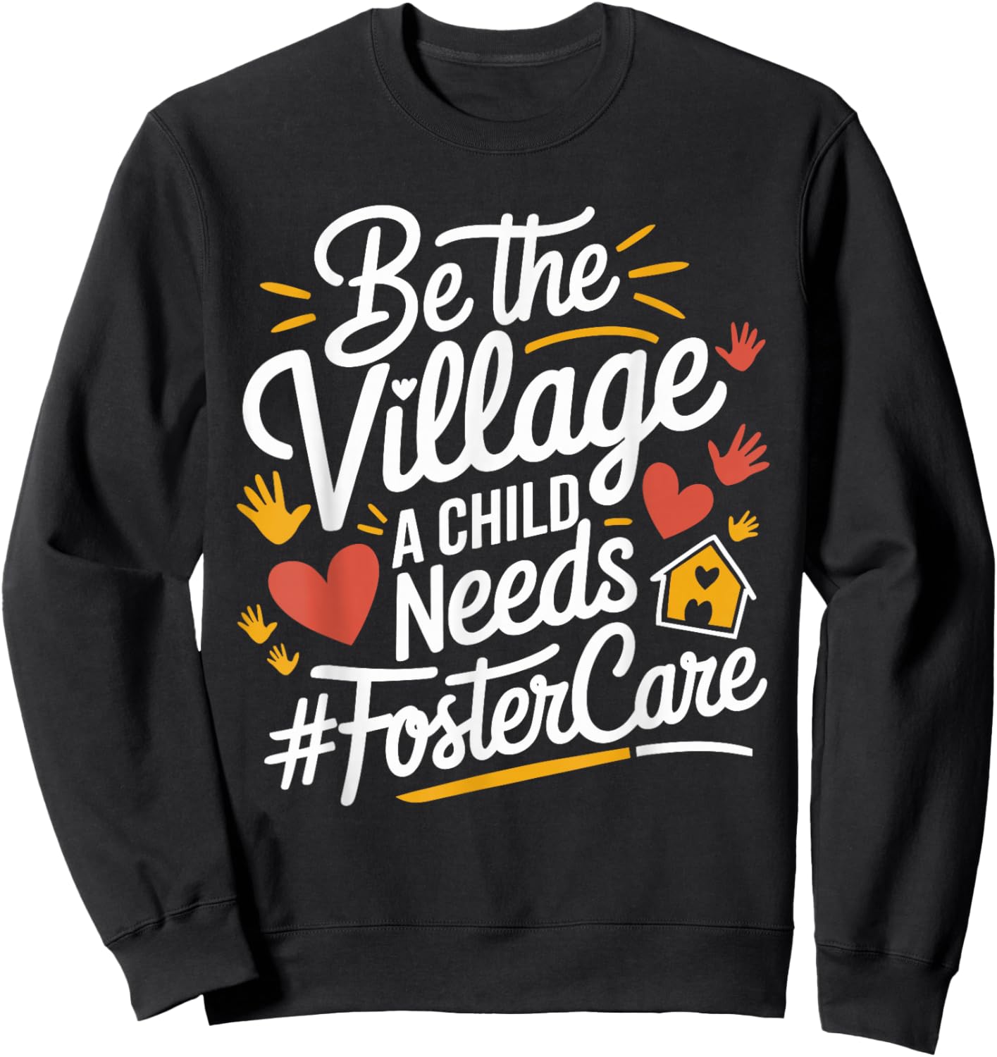 Foster Mom And Foster Dad Adoption Foster Care Parents Sweatshirt - Sweatshirt | Black