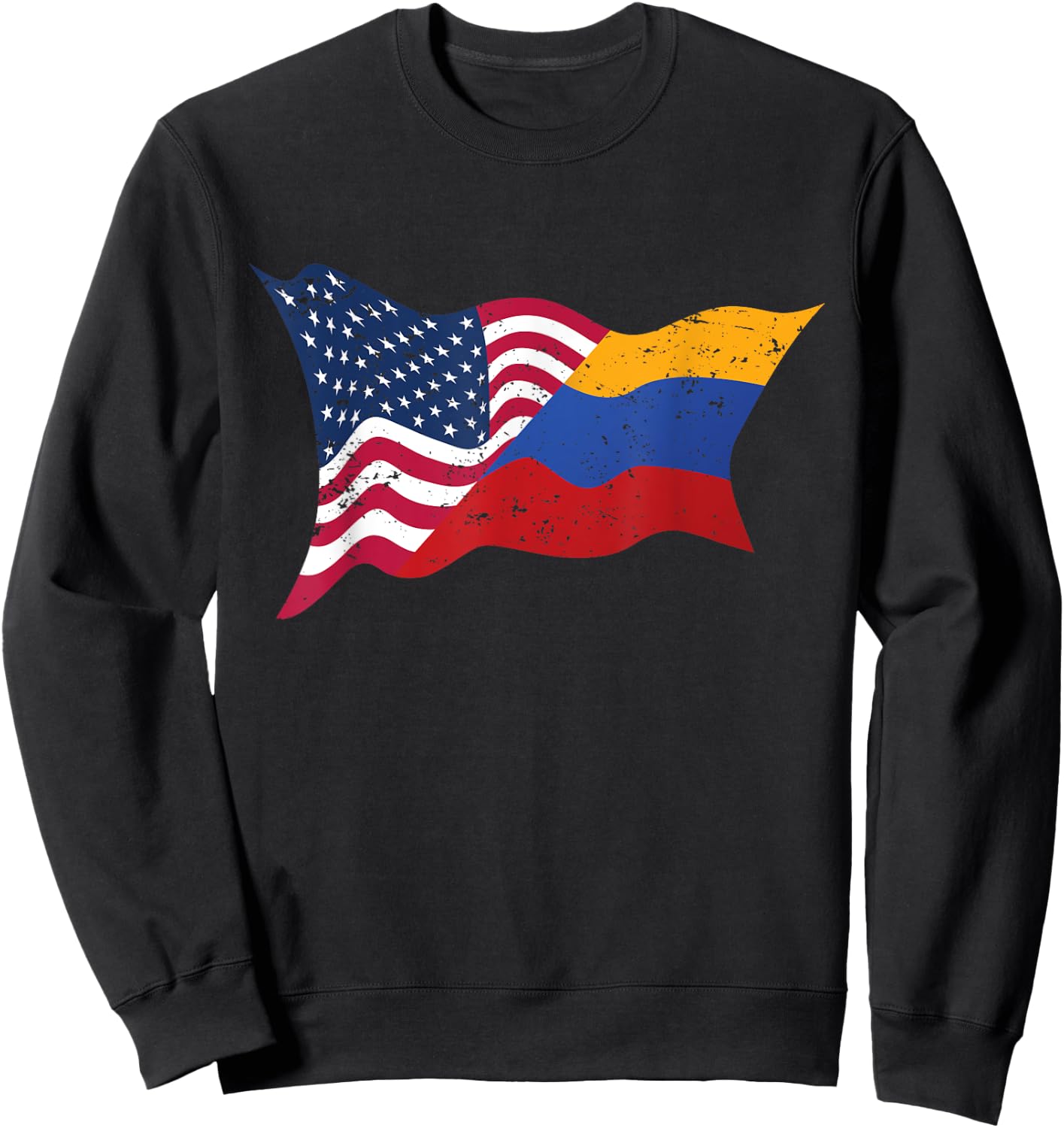 Colombia Dual Citizen American USA Flag Colombian Gift Sweatshirt - Sweatshirt | Black