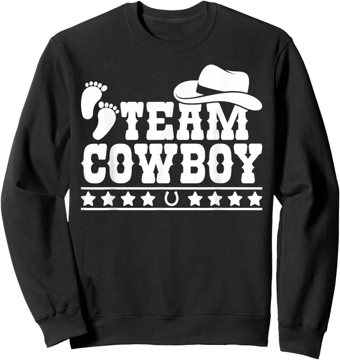 Team Cowboy Baby Gender Reveal Outfit Team Boy Gender Reveal Sweatshirt - Sweatshirt | Black