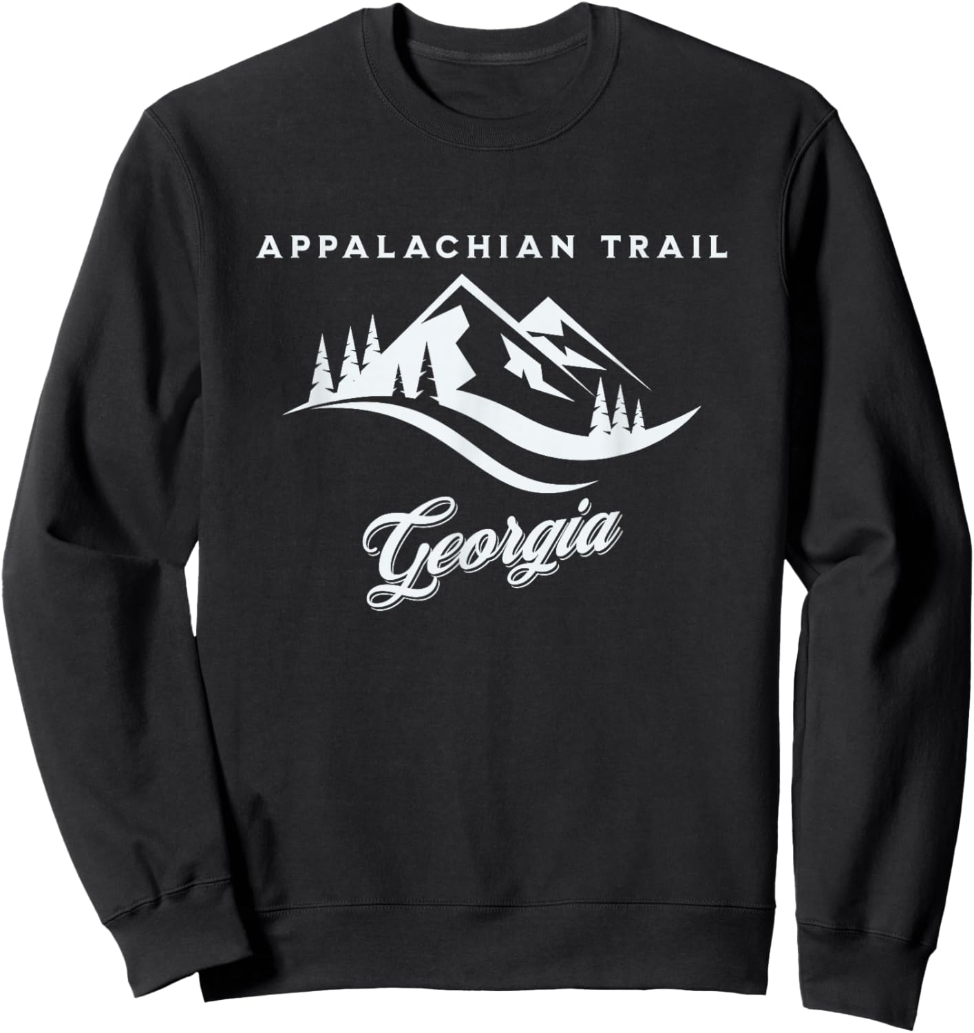 Appalachian Trail Georgia Hiking Scenic Trail Sweatshirt - Sweatshirt | Black