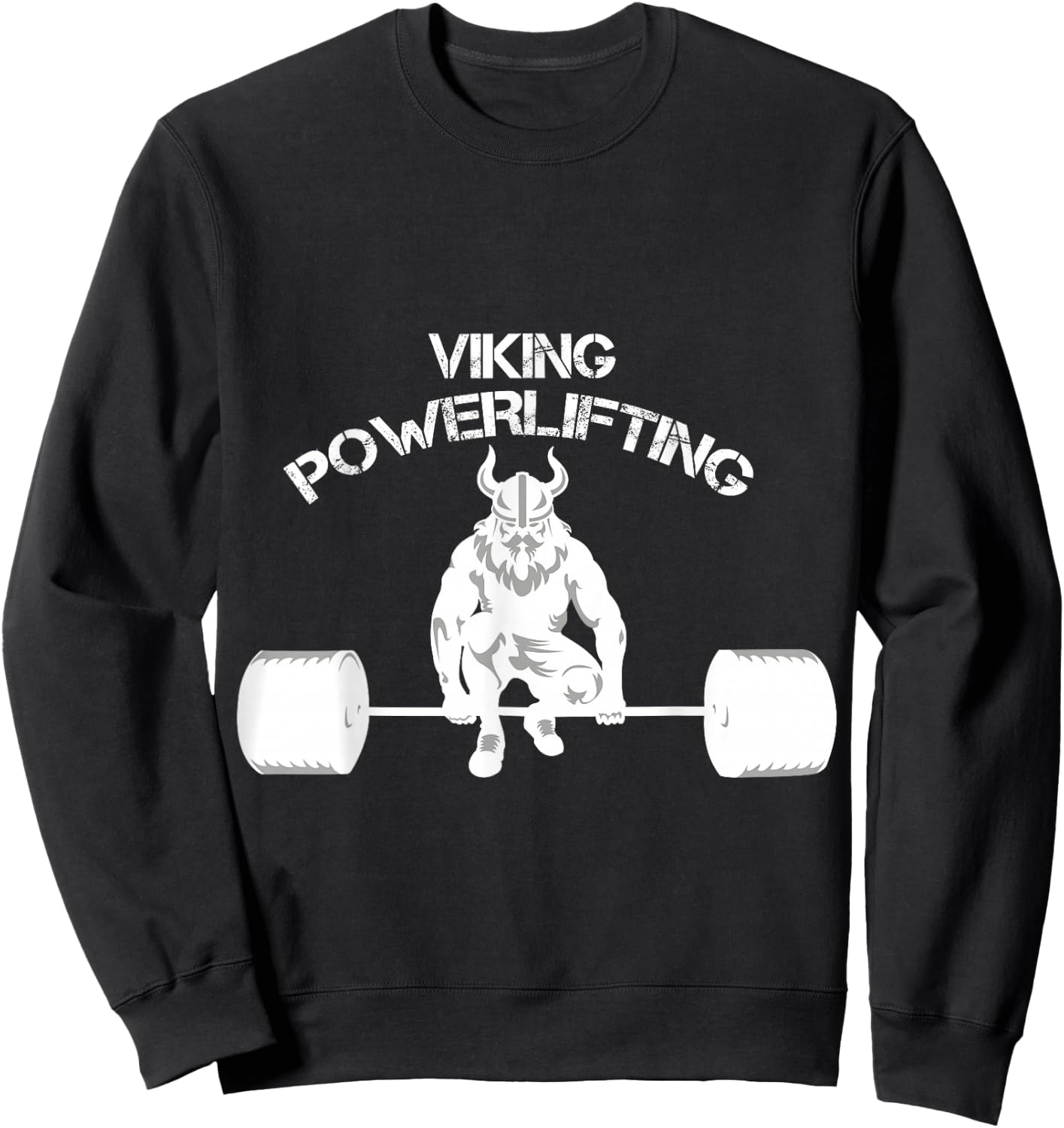 Viking Bodybuilding Weight Lifting Gym Powerlifting Sweatshirt - Sweatshirt | Black
