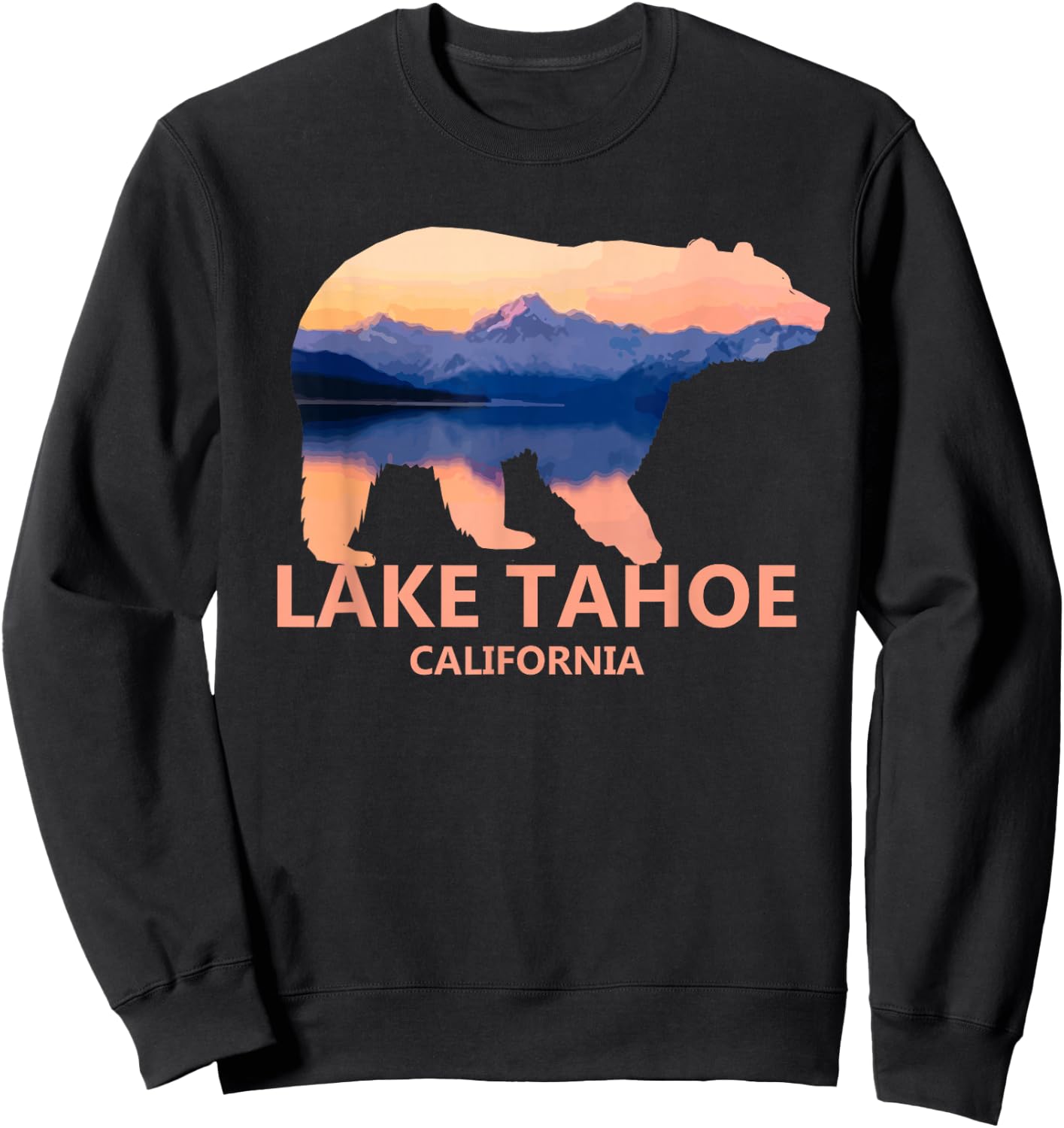Lake Tahoe California Grizzly Bear Souvenir Gift Sweatshirt - Sweatshirt | Black
