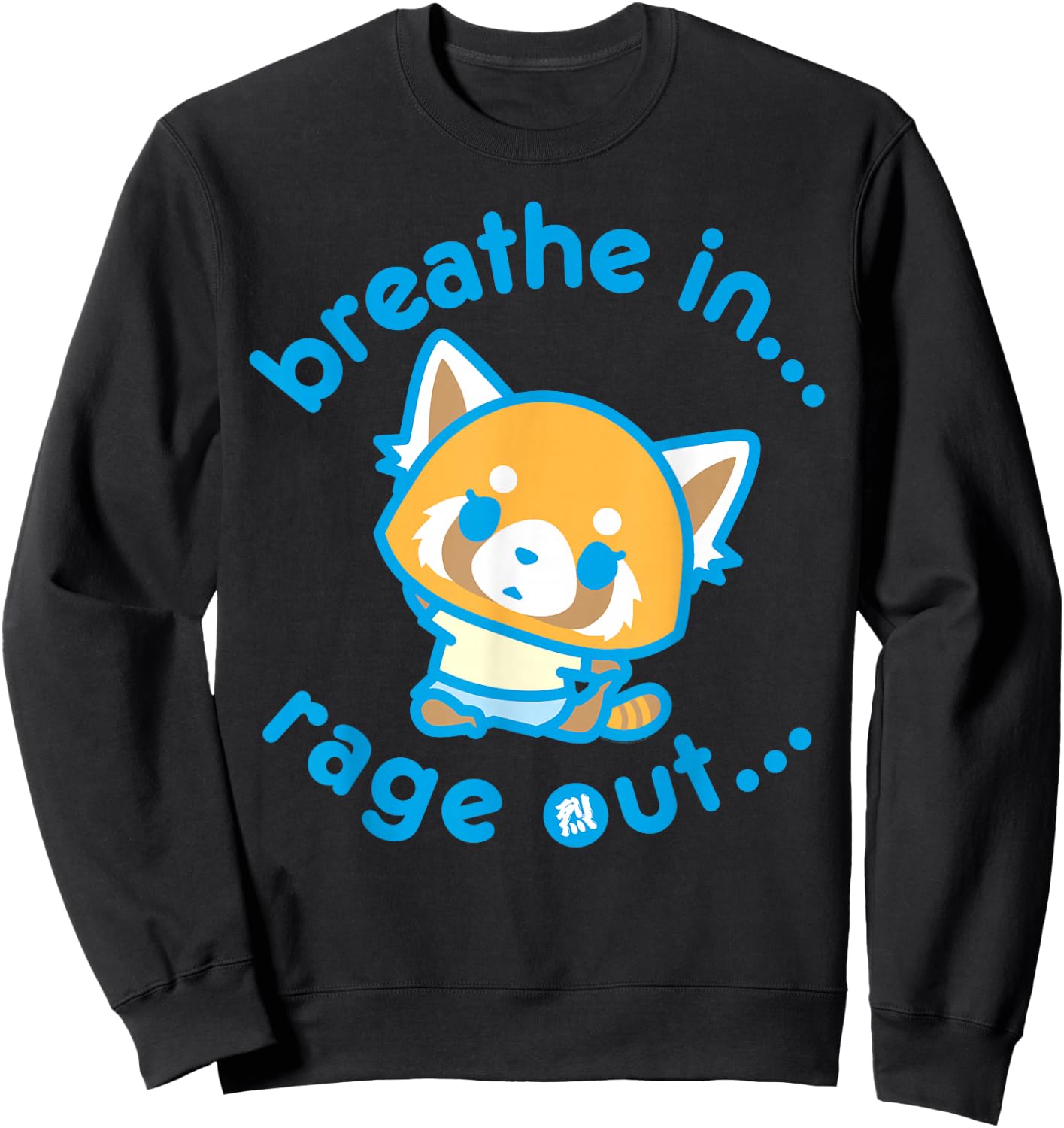 Aggretsuko Yoga Breathe In Rage Out Sweatshirt - Sweatshirt | Black