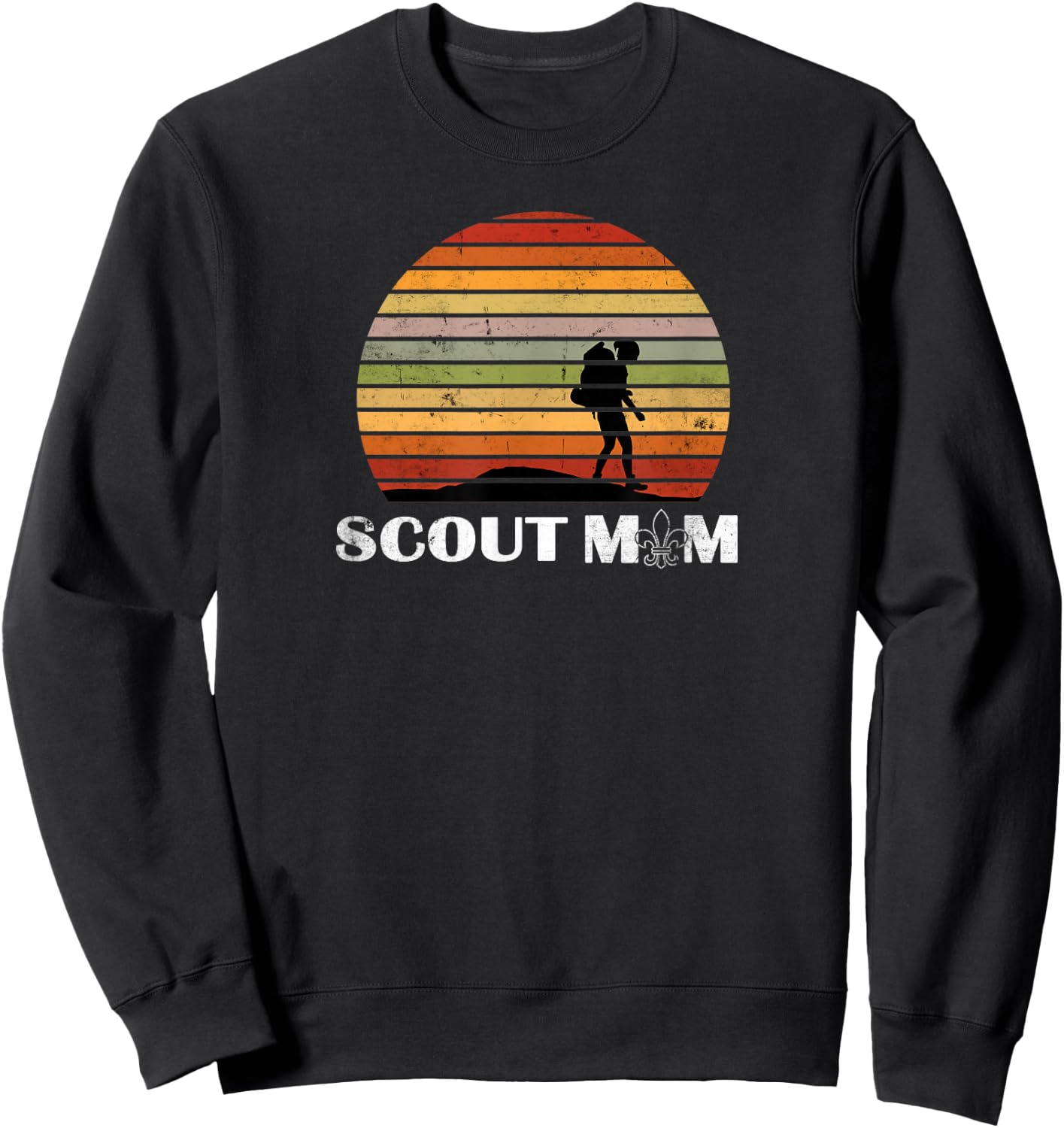 Vintage Scout Leader Scout Mom Sweatshirt - Sweatshirt | Black