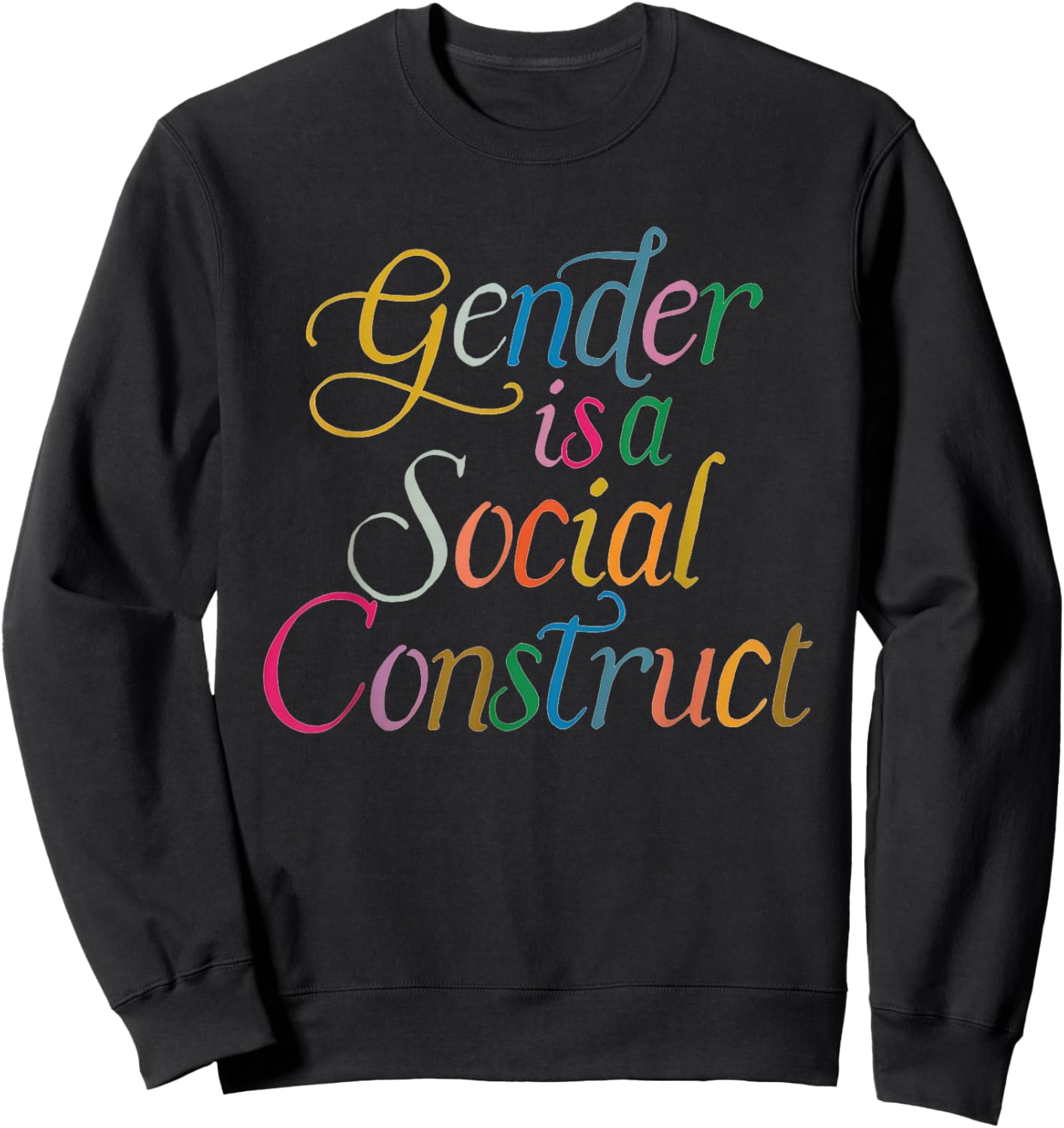 Gender Is A Social Construct Queer Non Binary Library Pride Sweatshirt - Sweatshirt | Black