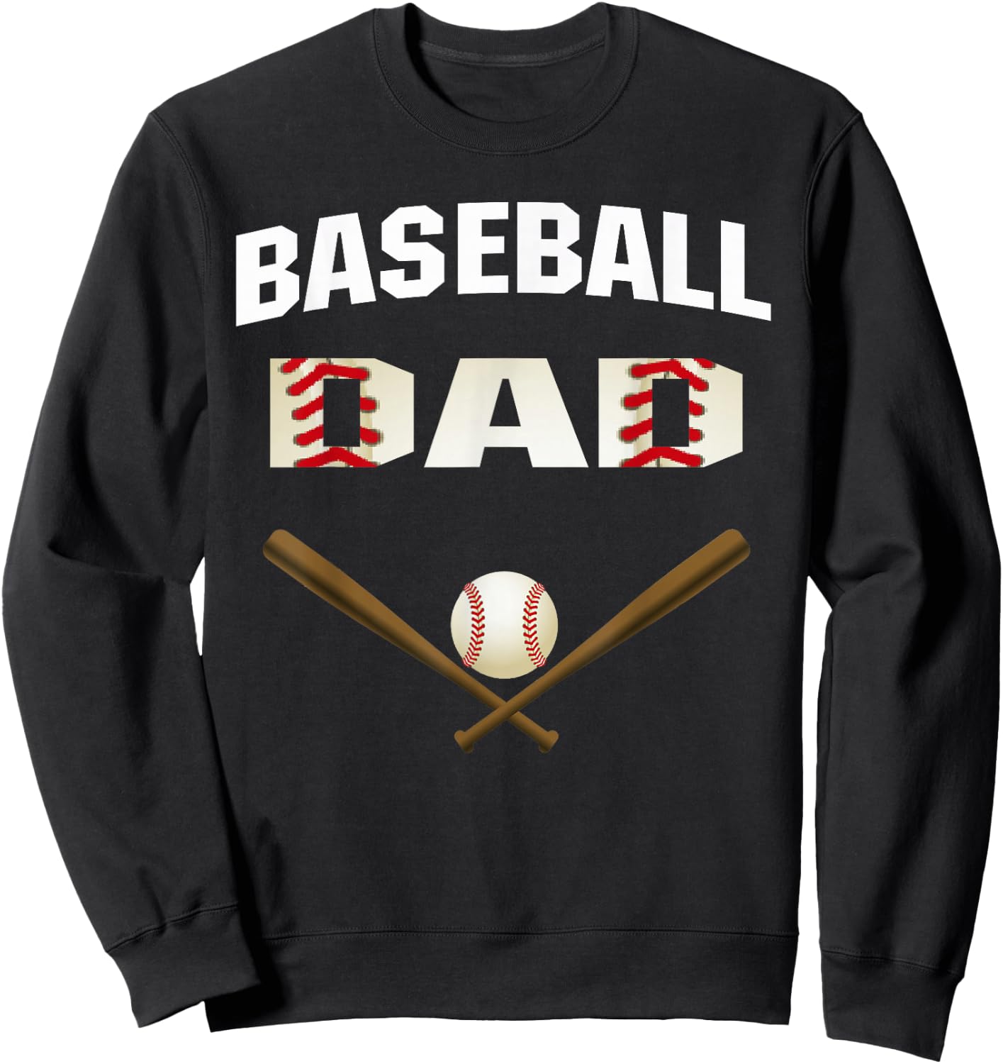 Baseball Dad shirt - Best Gift for fathers Sweatshirt - Sweatshirt | Black
