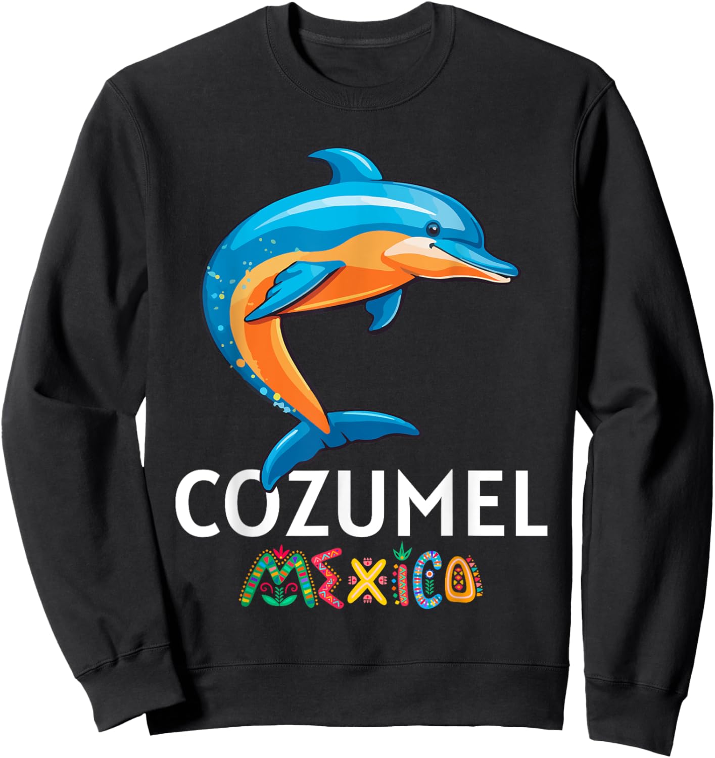 Cozumel Mexico Dolphin Souvenir / Cozumel Sweatshirt - Sweatshirt | Black