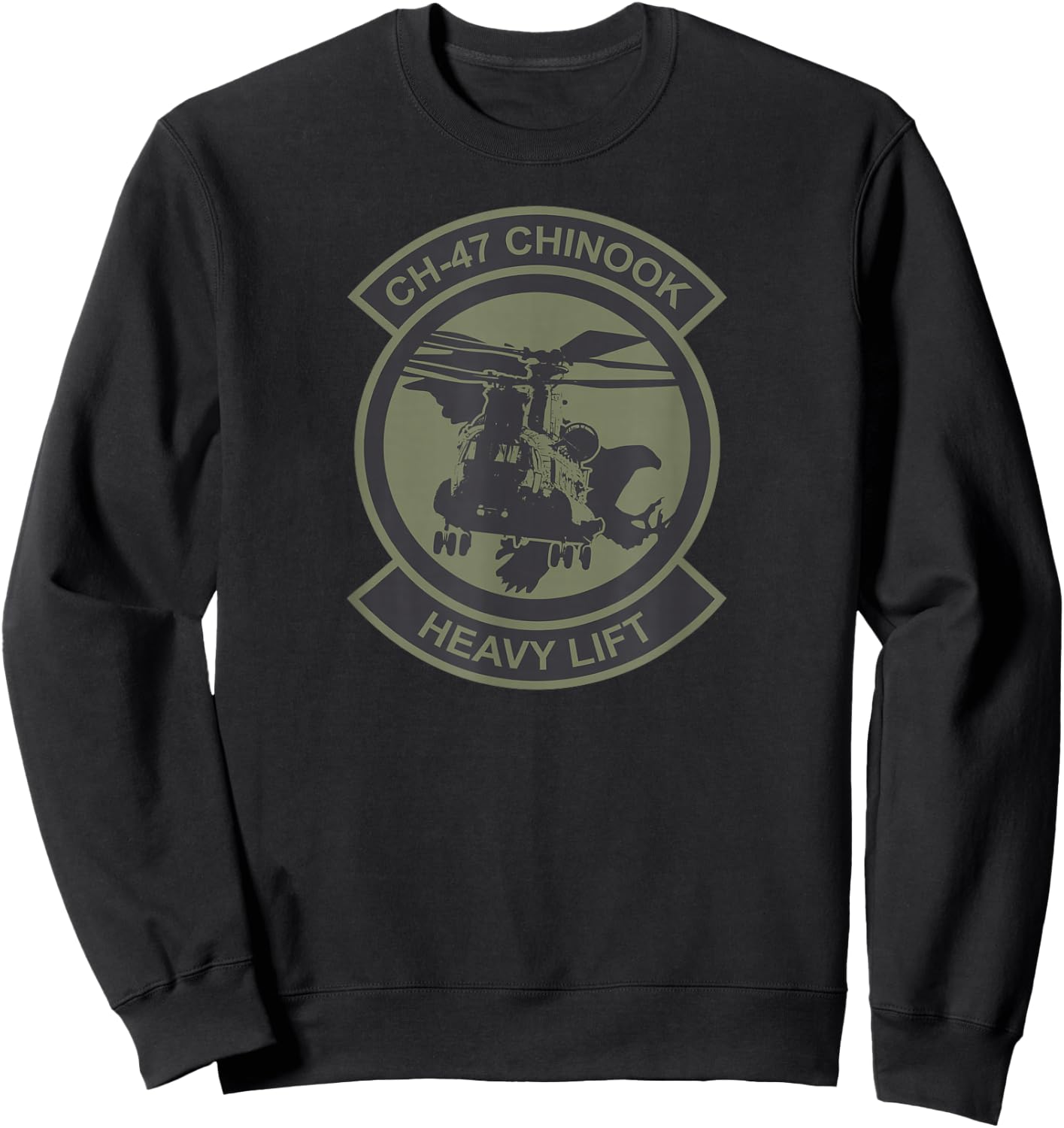 CH-47 Chinook (subdued) Sweatshirt - Sweatshirt | Black