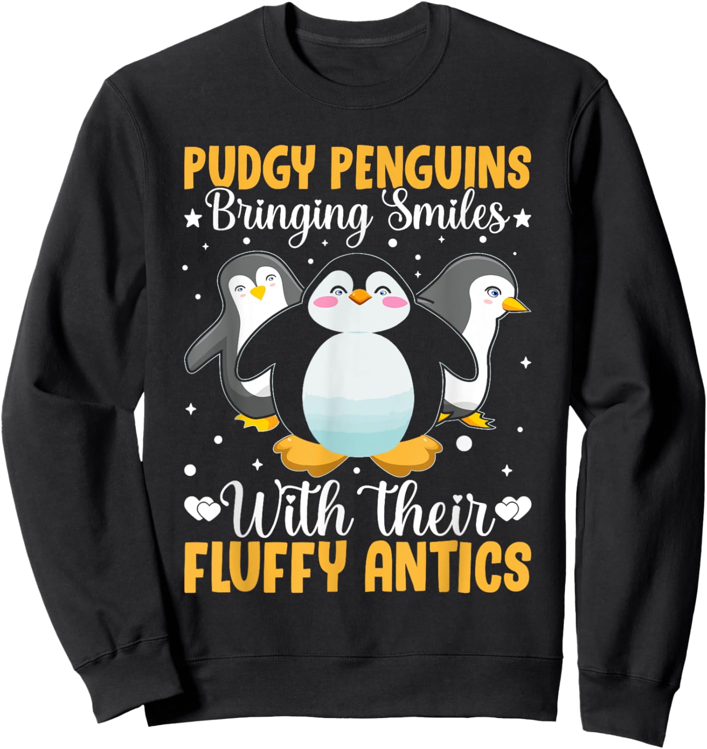 Pudgy-Penguins Bringing Smiles With Their Fluffy Antics Sweatshirt - Sweatshirt | Black