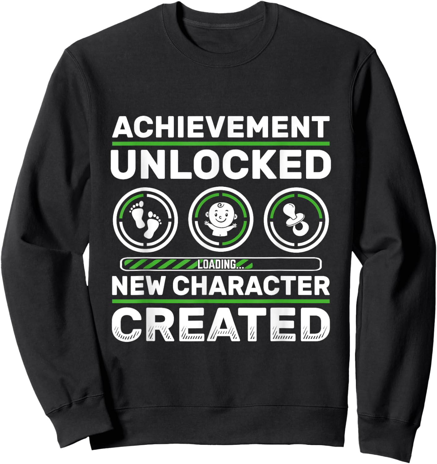 Schwangerschaft verknden Geschenk Zocker New Character Created - Pregnancy Announcement Dad Gamer Sweatshirt - Sweatshirt | Black