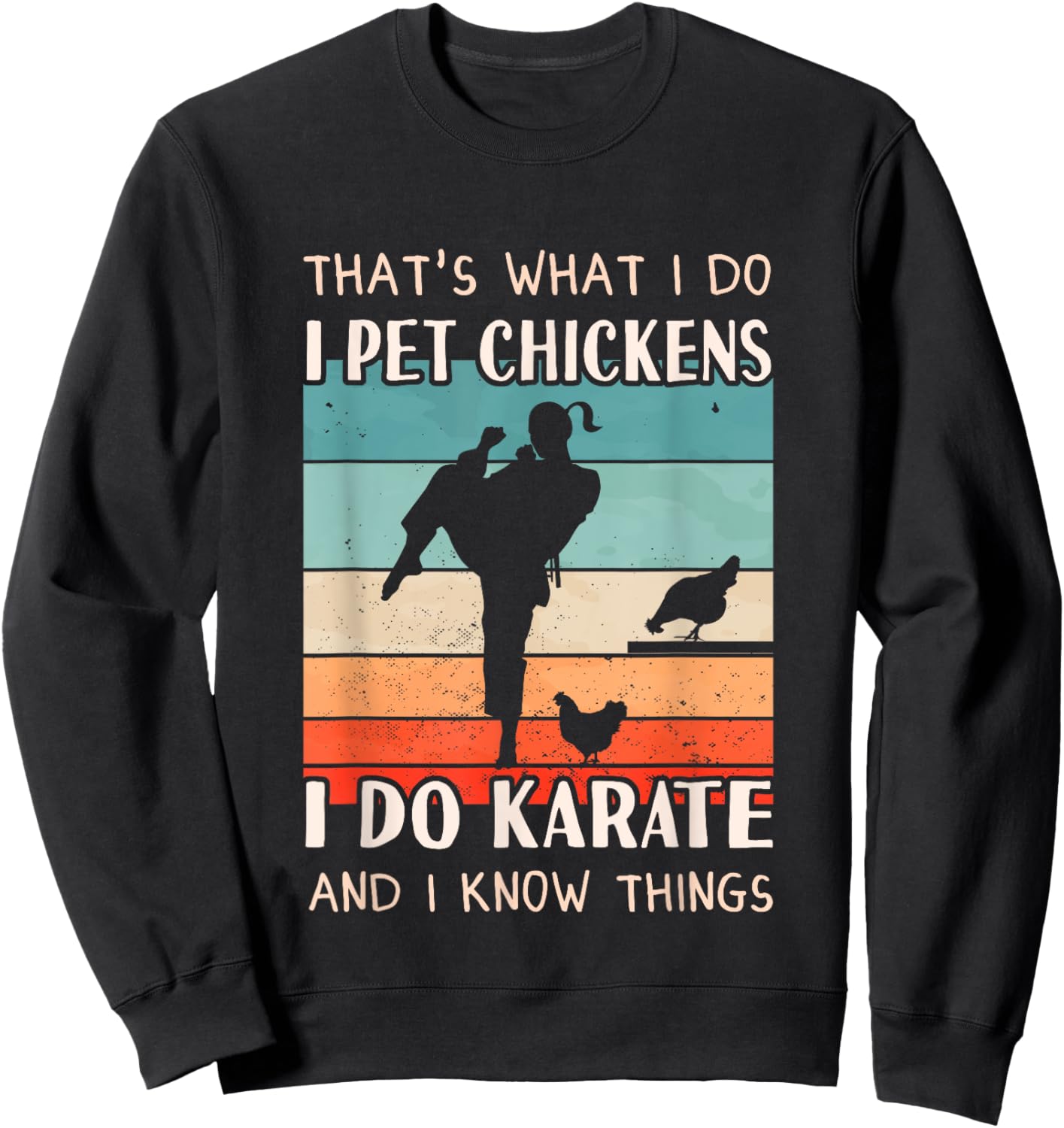 Karate Outfit - Chicken Breeder Design Women Karate Sweatshirt - Sweatshirt | Black