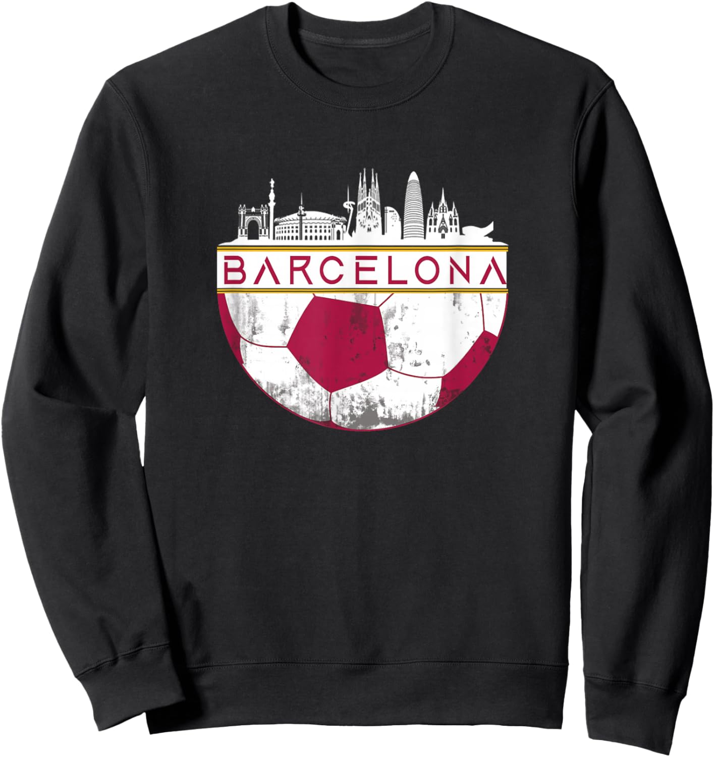 Barcelona City Skyline Soccer Sports Fans Cool Sweatshirt - Sweatshirt | Black