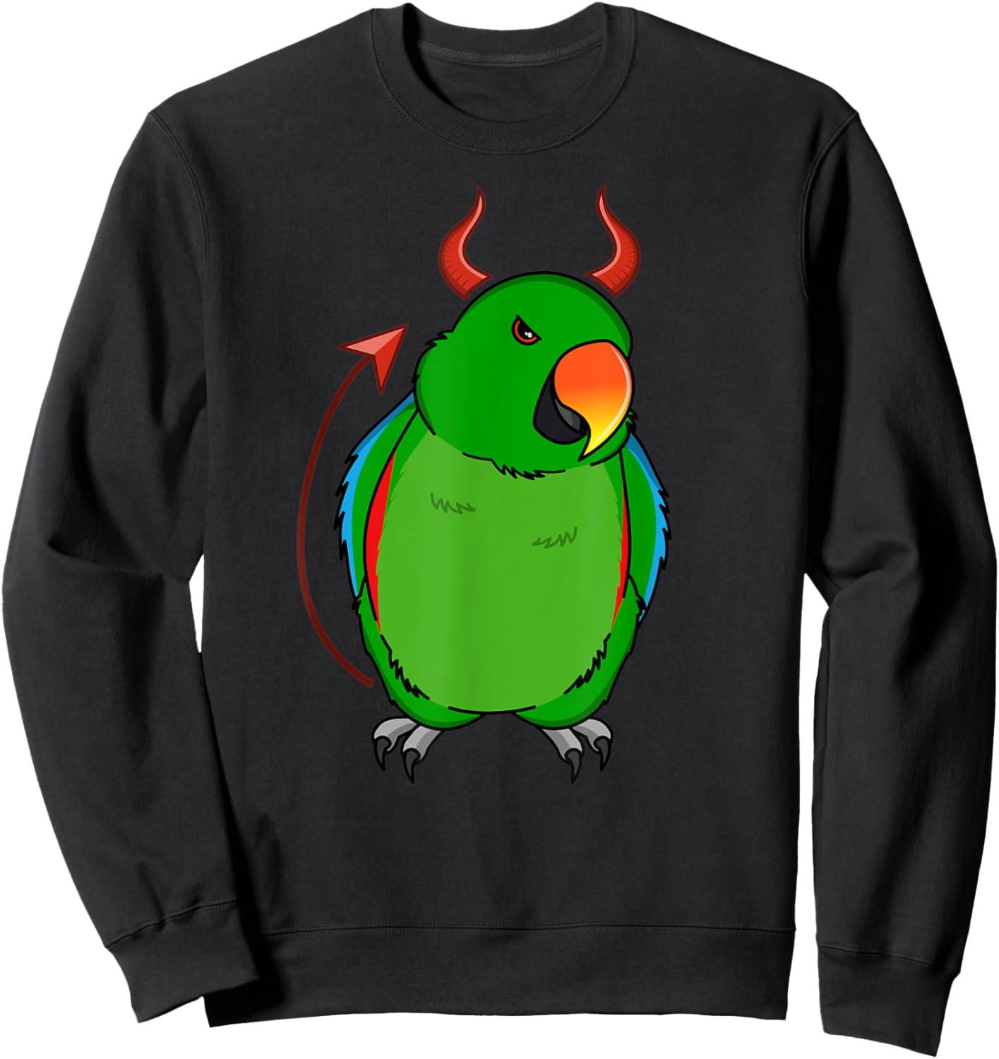 Scary Devil Costume Parrot I Male Eclectus Sweatshirt - Sweatshirt | Black