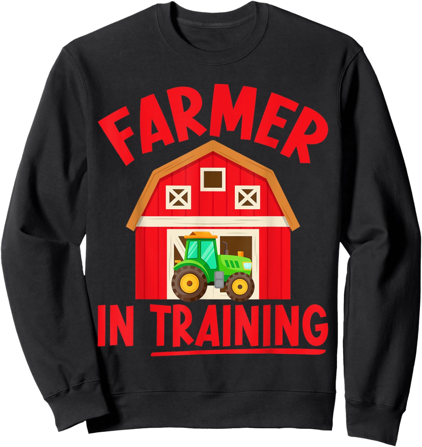 Farm Lifestyle Farming Toddler Farmer In Training Sweatshirt - Sweatshirt | Black