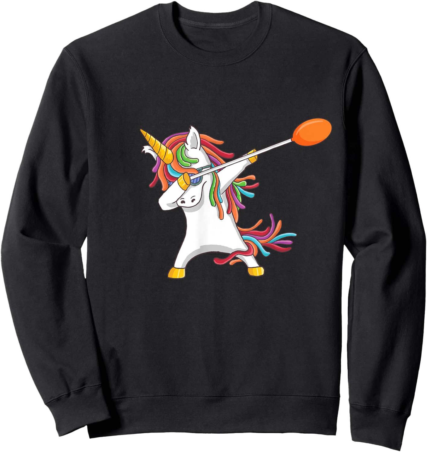 Funny Glassblowing Dabbing Cute Unicorn Gift Sweatshirt - Sweatshirt | Black