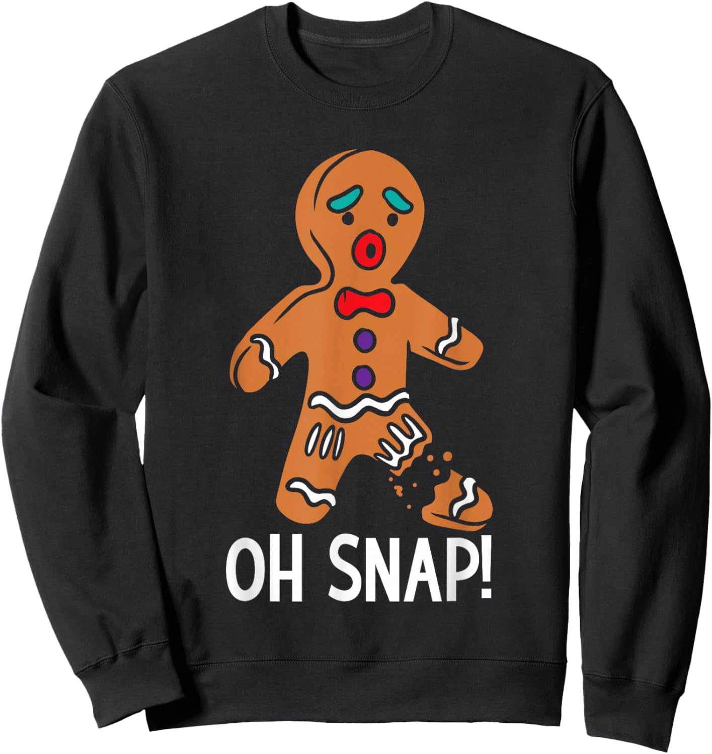 Gingerbread Humor Christmas Santa Xmas Family Adults Kids Sweatshirt - Sweatshirt | Black