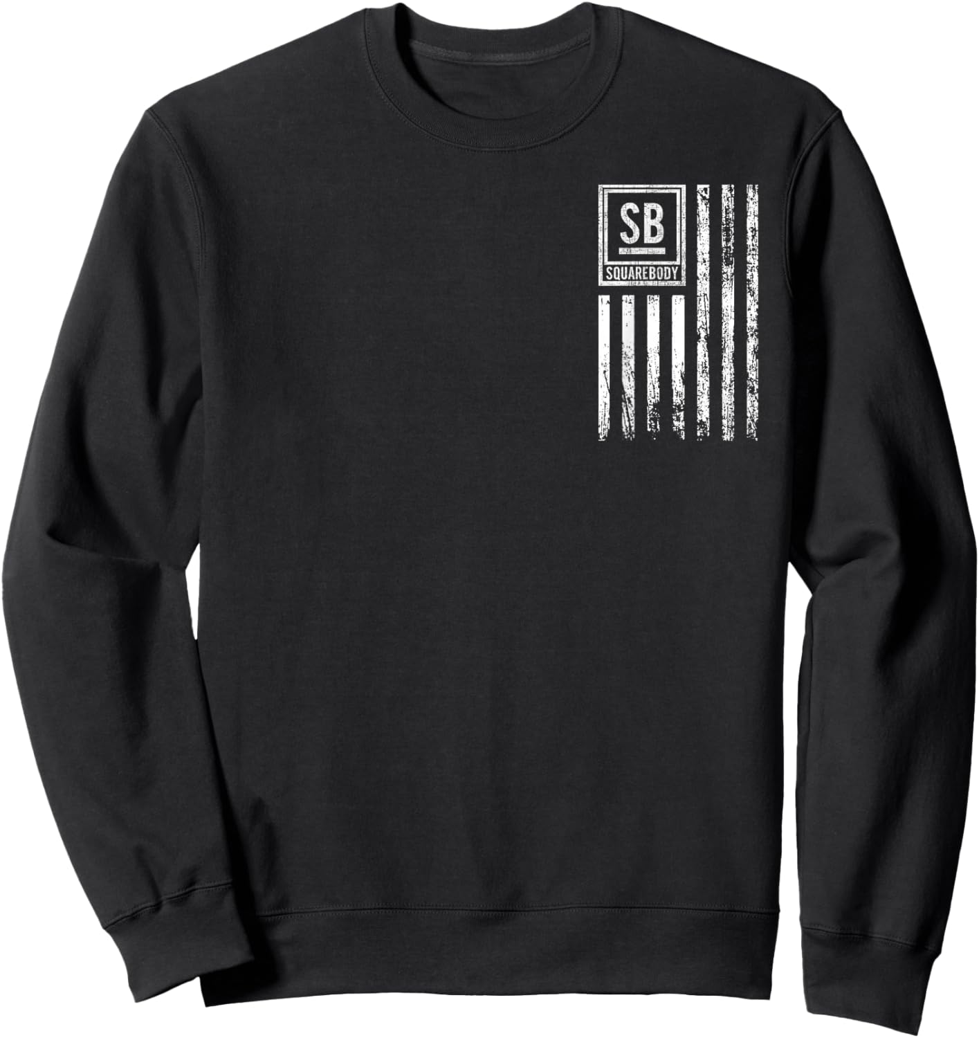 Squarebody Truck C10 Classic USA Flag Squarebody Nation Sweatshirt - Sweatshirt | Black