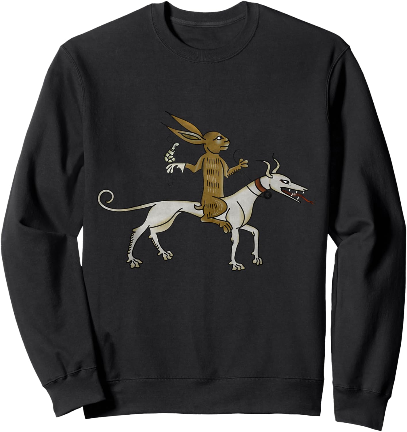Marginalia Charming Rabbit - Medieval Meme - MargiKnights Sweatshirt - Sweatshirt | Black