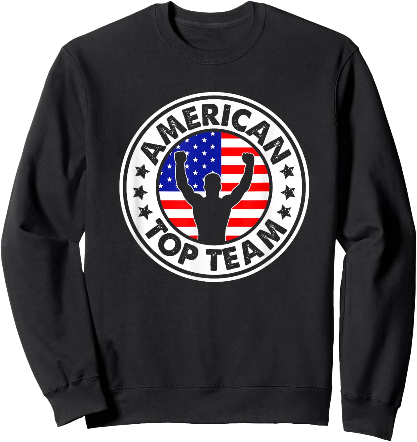 American Flag Top Team BJJ Brazilian Jiu Jitsu Sweatshirt - Sweatshirt | Black