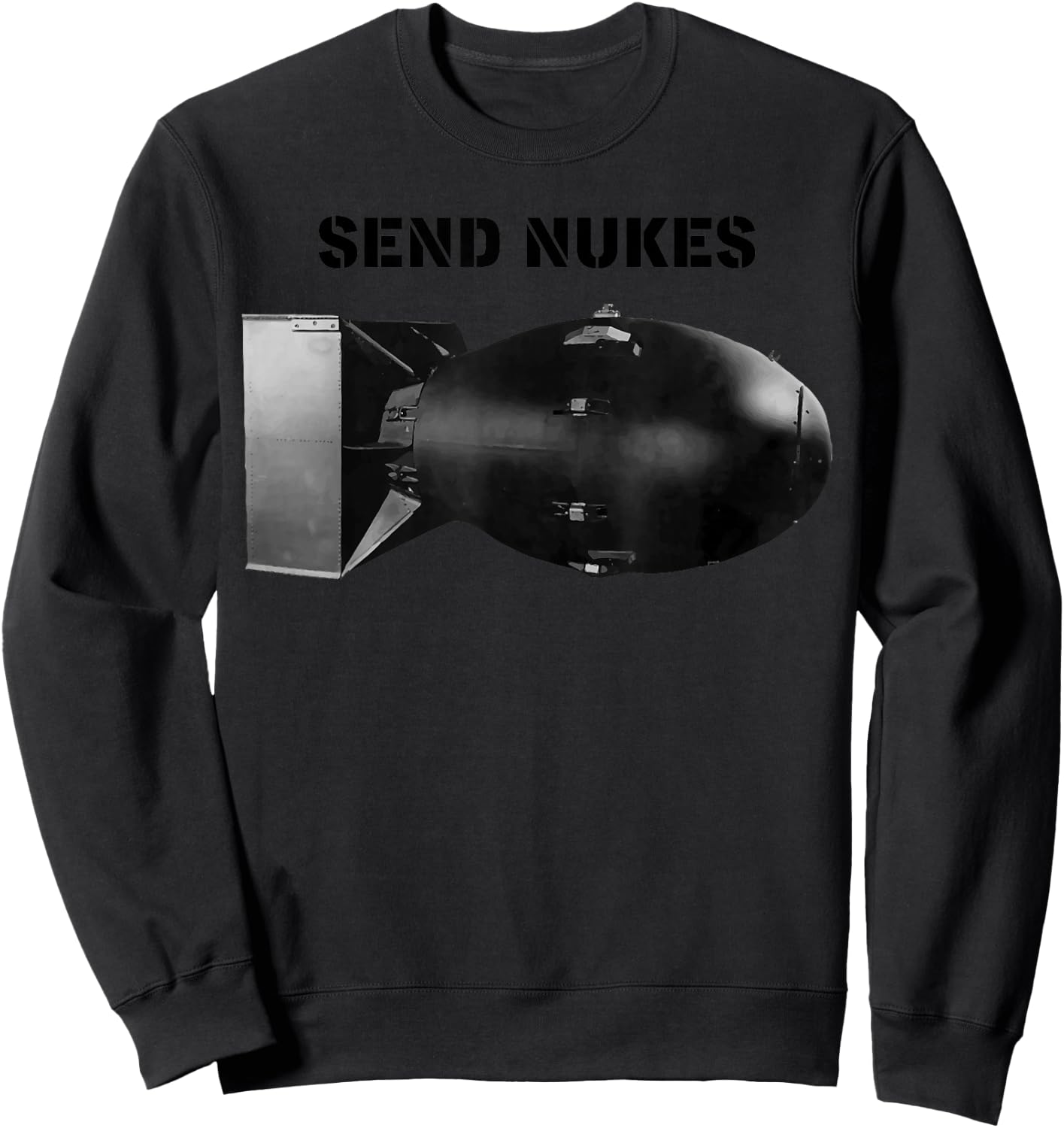 Atomic Bomb "Send Nukes" Sweatshirt - Sweatshirt | Black