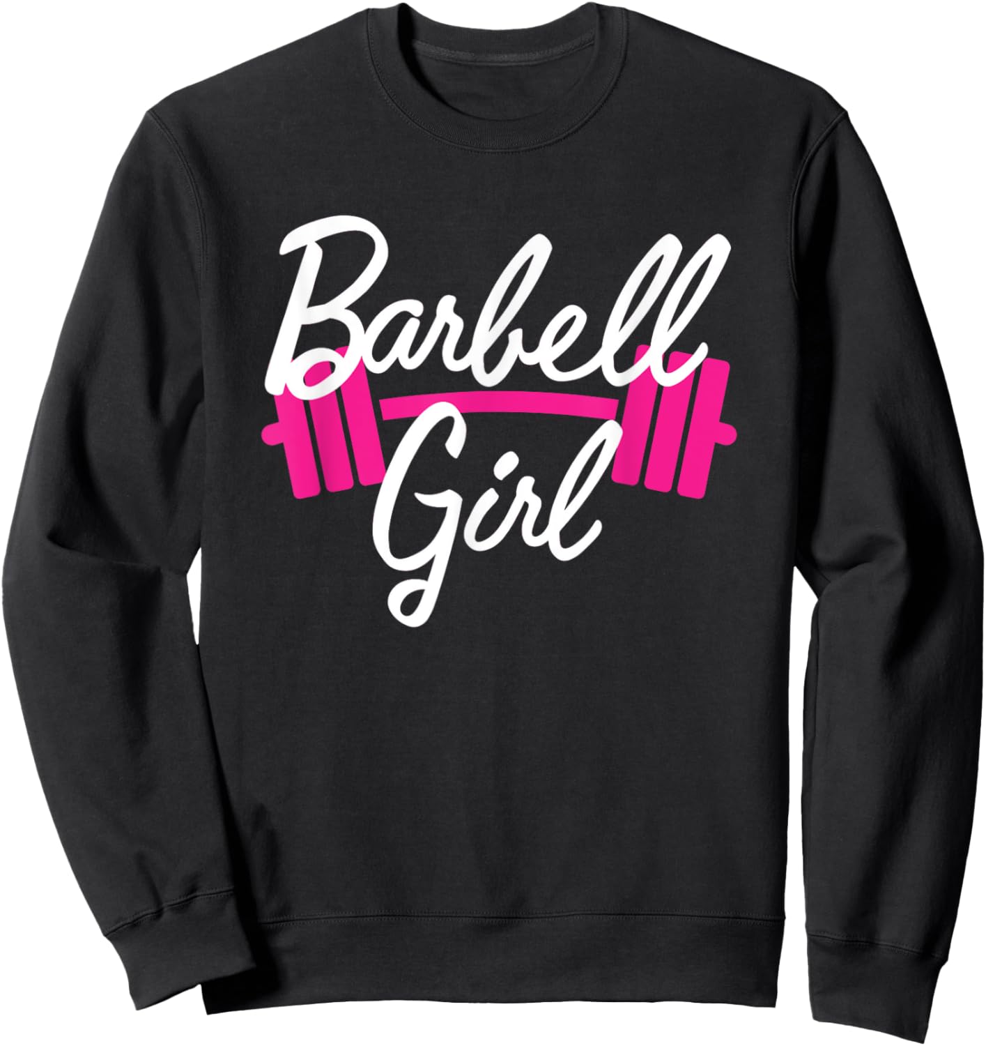 Pink Barbell Girl Weightlifting Gym Pump Cover Sweatshirt - Sweatshirt | Black