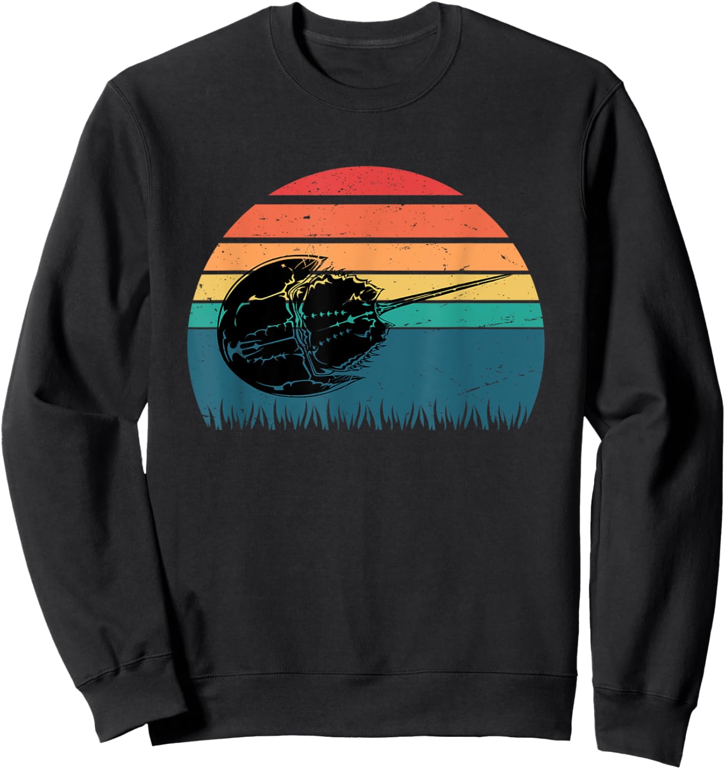 Vintage Horseshoe Crab For Biologist Sweatshirt - Sweatshirt | Black