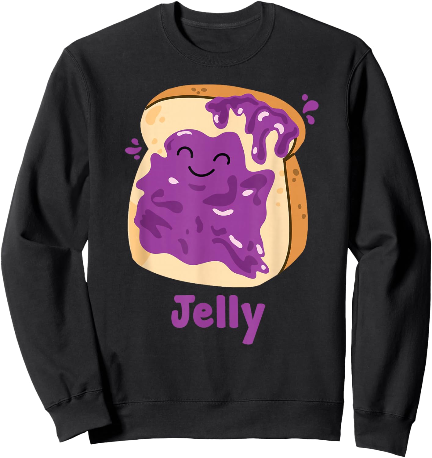 Peanut Butter & Jelly Matching Couple Halloween Best Friends Sweatshirt - Sweatshirt | Black