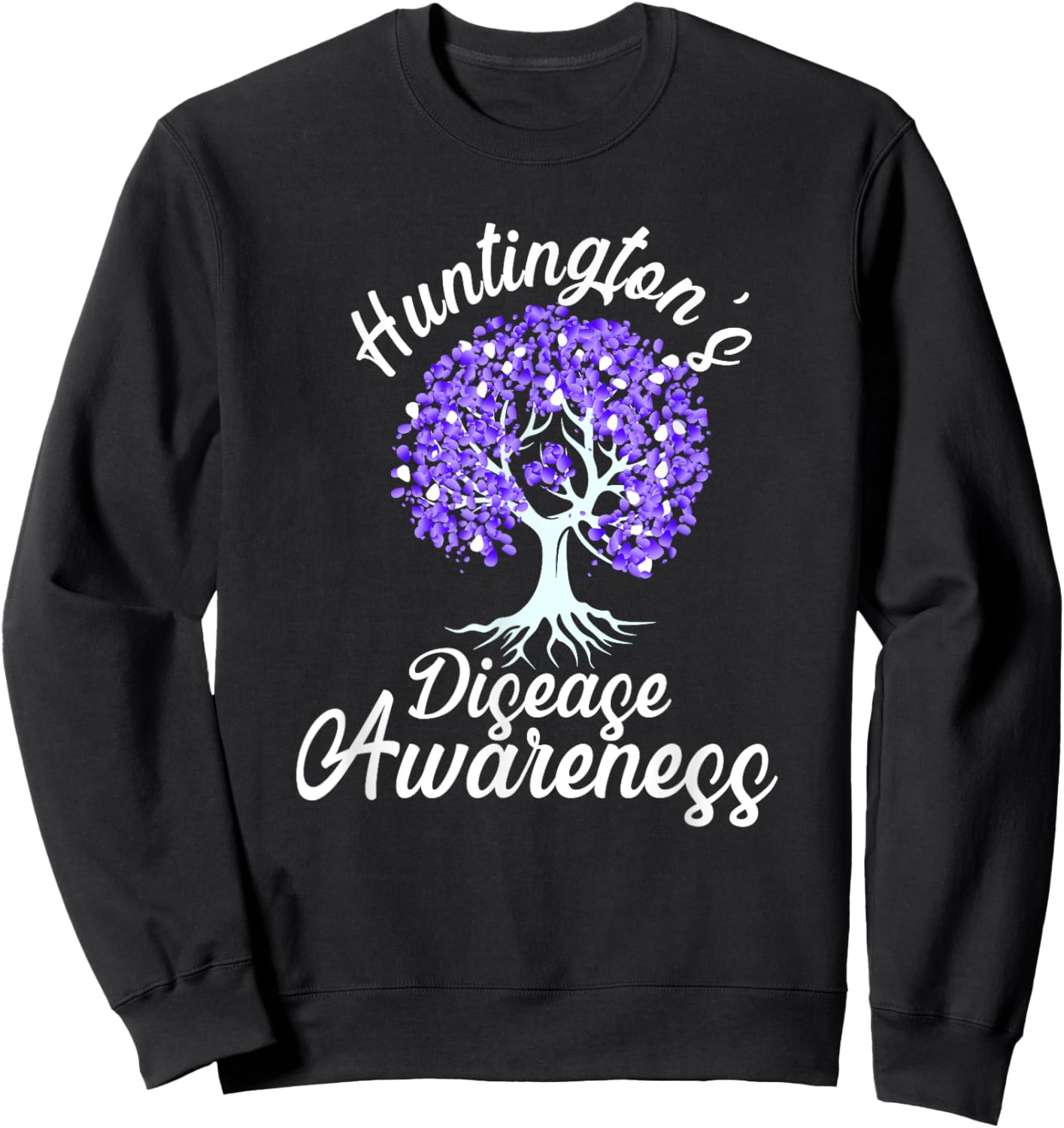 Huntingtons Disease Awareness Warrior Tree Hop Sweatshirt - Sweatshirt | Black
