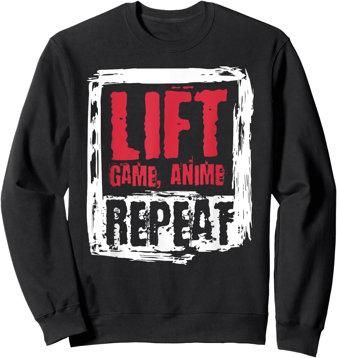 Lift Game Anime Repeat Workout Gym Gift Sweatshirt - Sweatshirt | Black