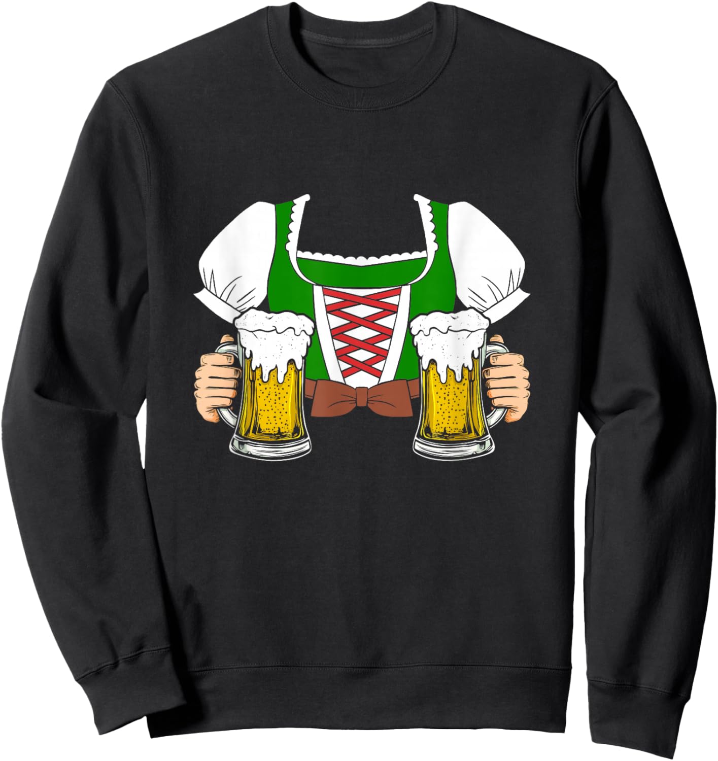 Drindl Costume German Bavarian Oktoberfest Festival Women Sweatshirt - Sweatshirt | Black