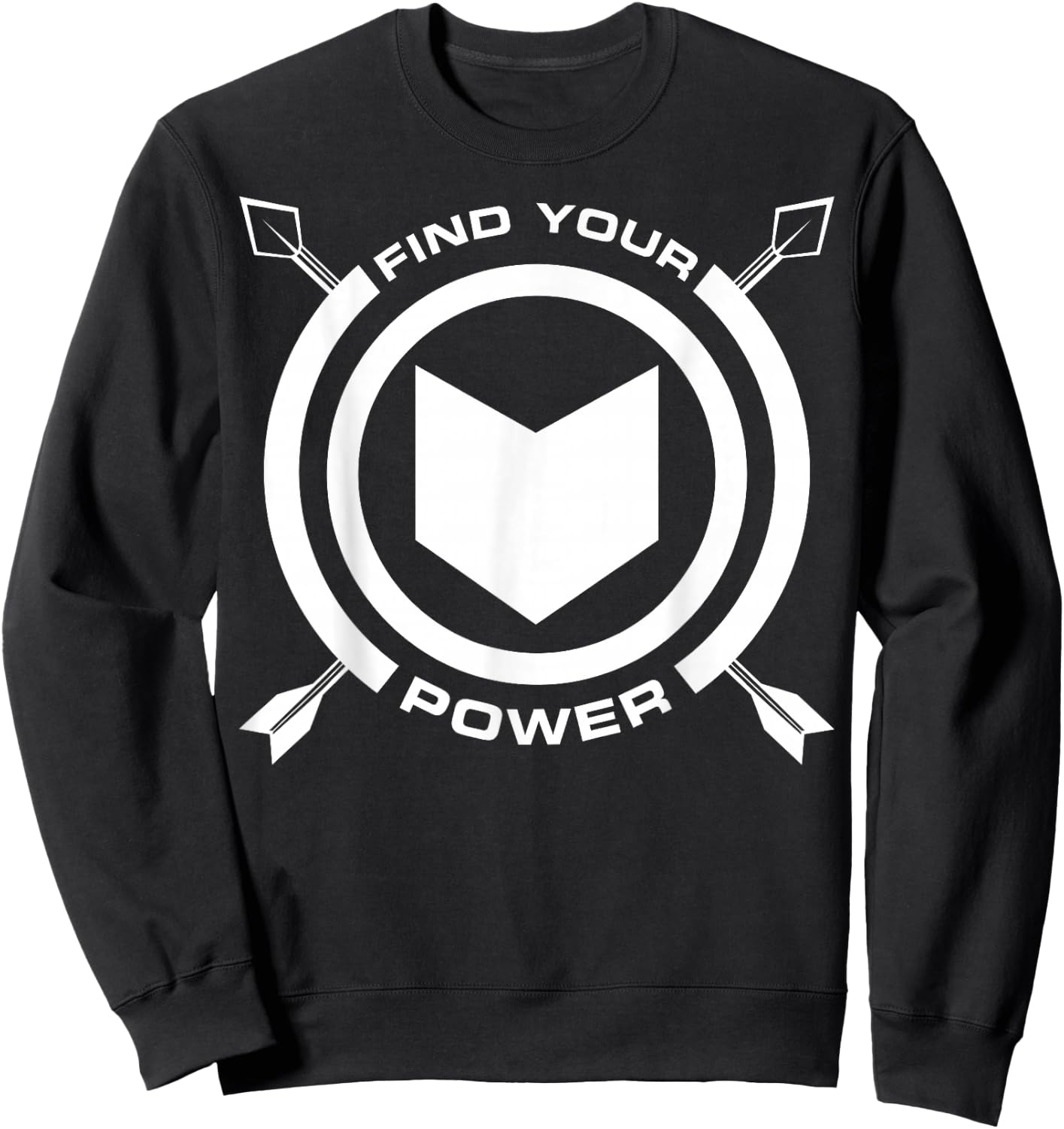 Marvel Hawkeye Find Your Power Simple Logo Sweatshirt - Sweatshirt | Black