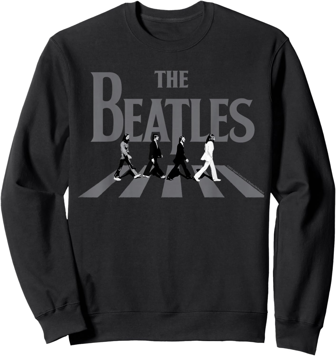 The Beatles - Abbey Road Greyscale Album Cover Sweatshirt - Sweatshirt | Black