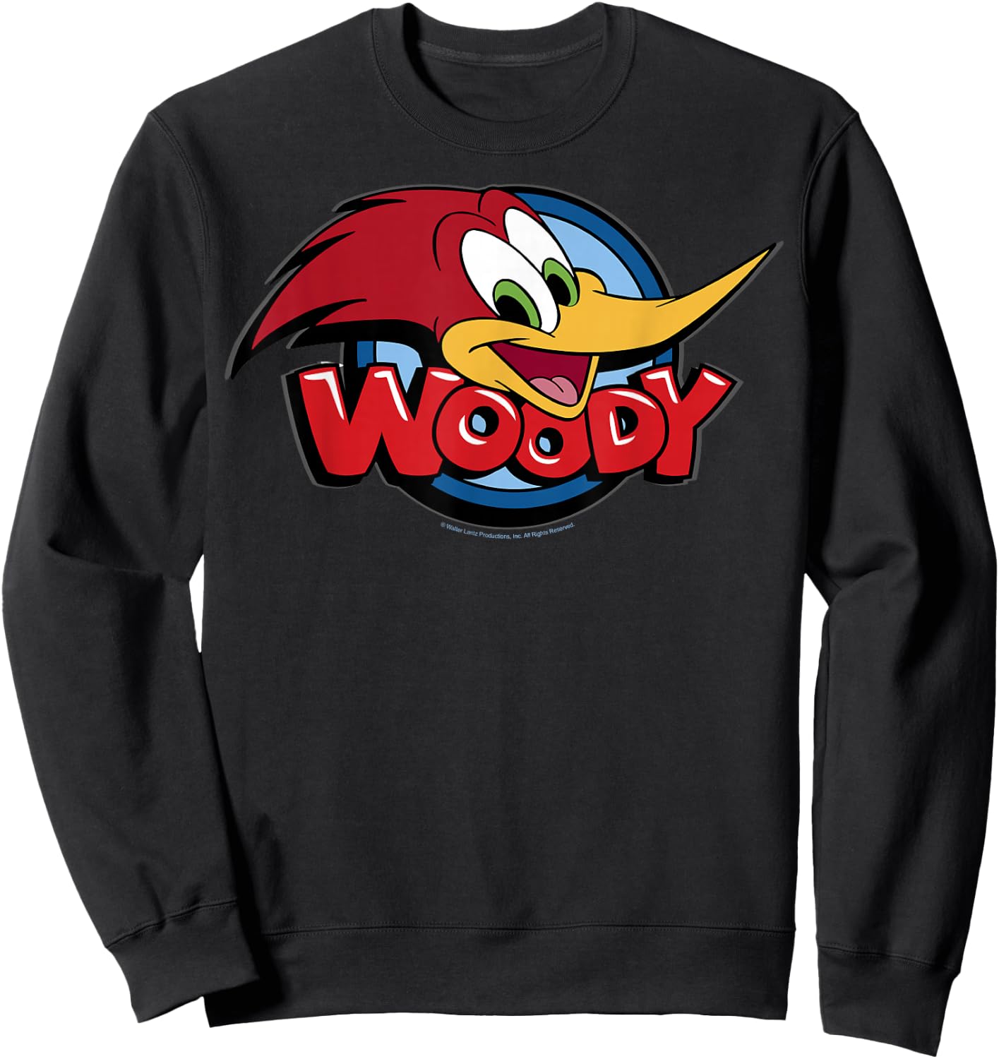 Woody Woodpecker Large Face Logo Sweatshirt - Sweatshirt | Black