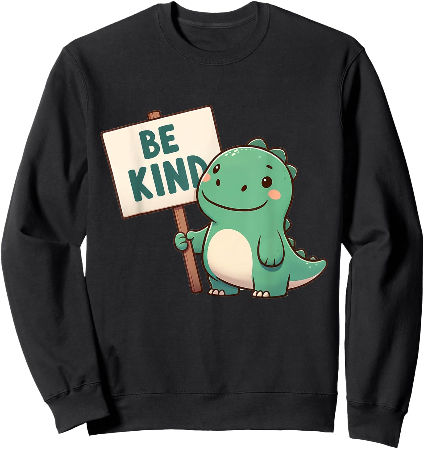 Be Kind Teacher Anti-Bullying Dino Kindness Women Men Boys Sweatshirt - Sweatshirt | Black