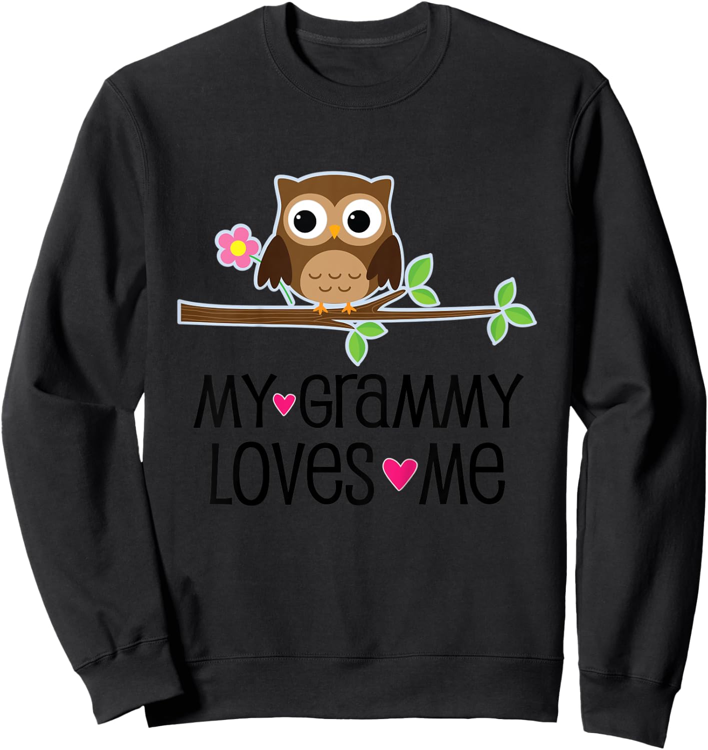 Kids My Grammy Loves Me Grandchild Gift Sweatshirt - Sweatshirt | Black
