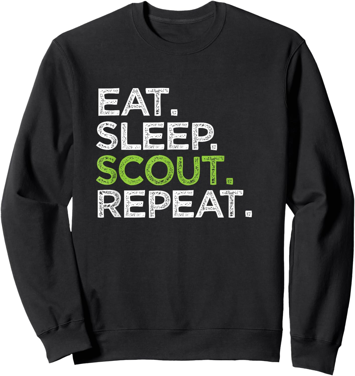 Cool Eat Sleep Scout Repeat Cub Love Scouting Leader Sweatshirt - Sweatshirt | Black