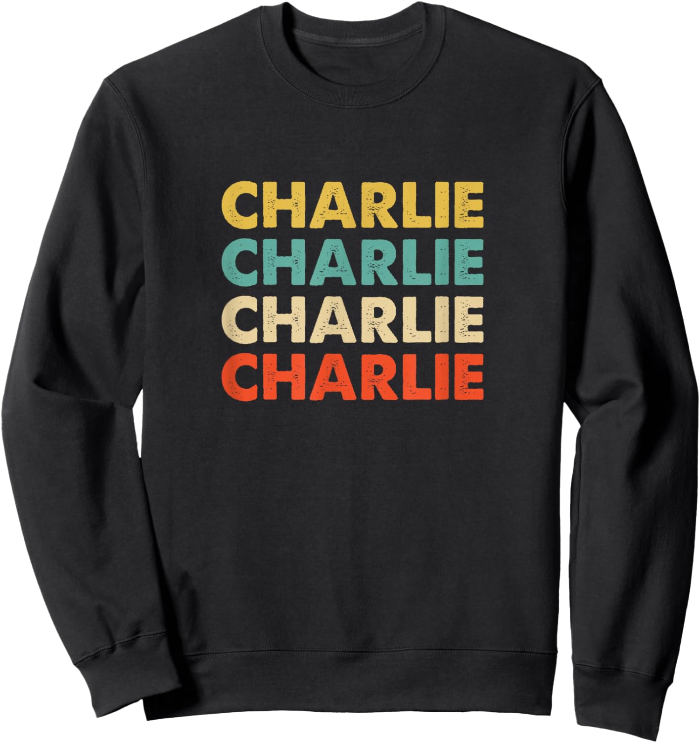 Charlie Name Sweatshirt - Sweatshirt | Black