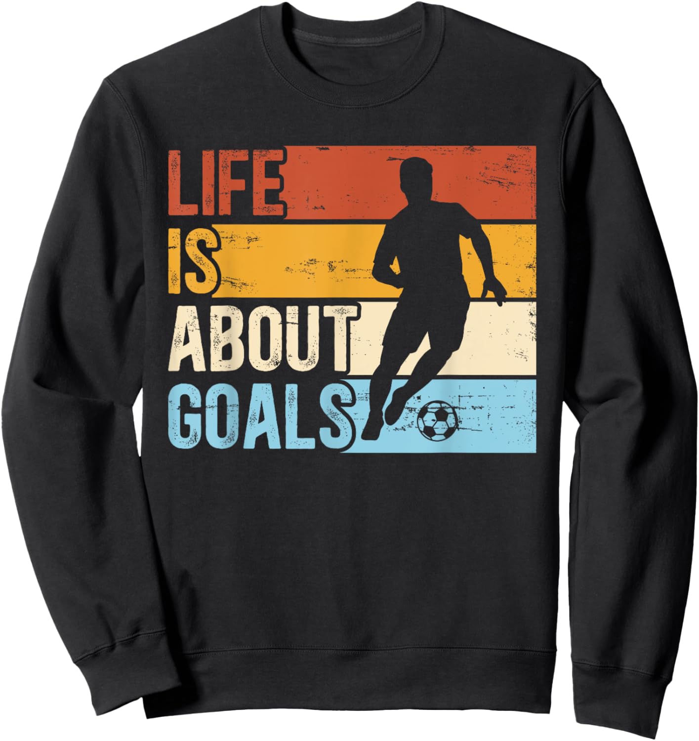 Soccer Funny Life Is About Goals Boys Sweatshirt - Sweatshirt | Black