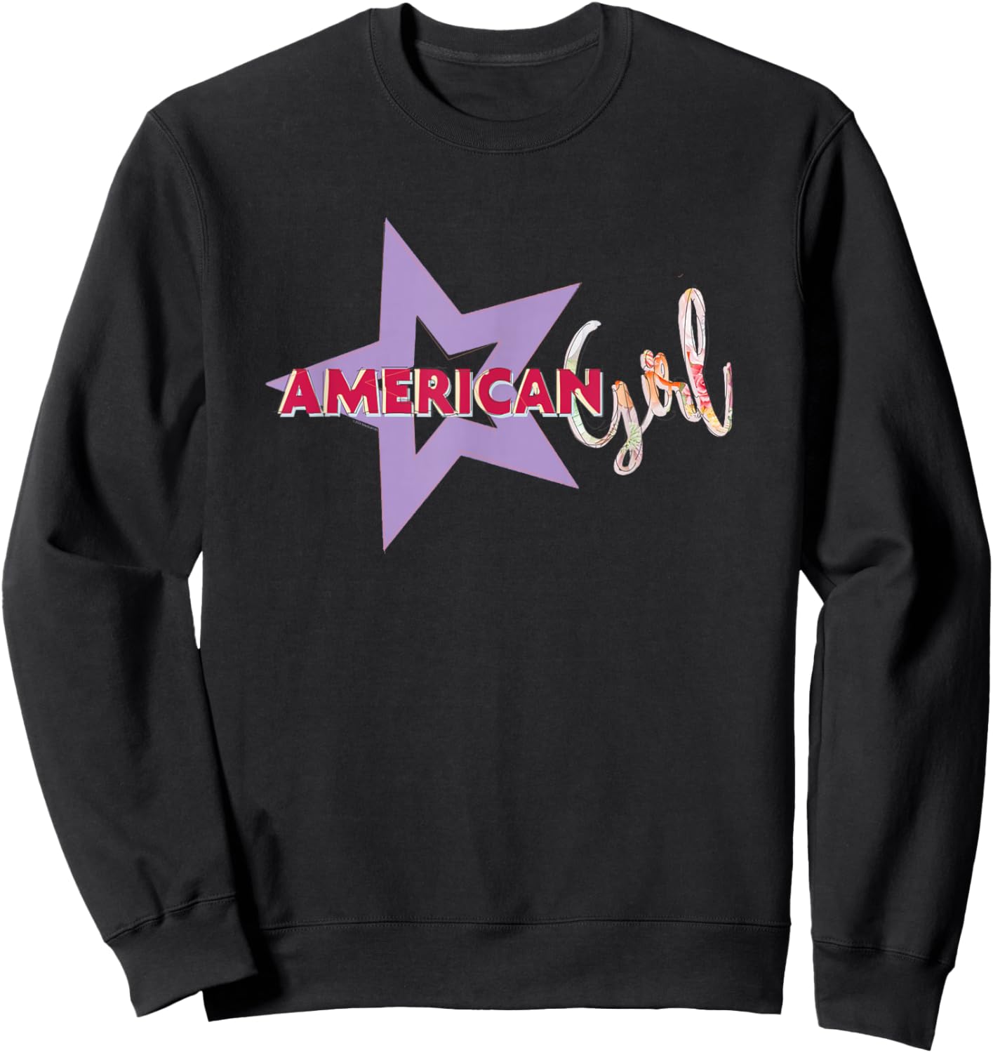 American Girl - Y2K Logo Sweatshirt - Sweatshirt | Black