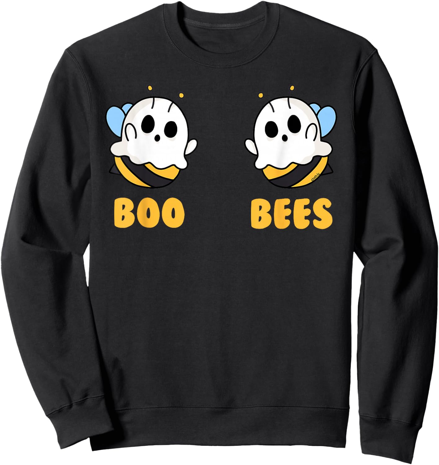 Boo Bees Women Funny Halloween Matching Ghost Costume Sweatshirt - Sweatshirt | Black